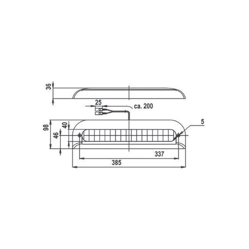 JOKON 3ème Feu Stop 385 X 97 X 40 Mm 2 JOKON 3ème Feu Stop 385 X 97 X 40 Mm – Image 2