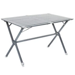 TRIGANO Table à Clayettes Aluminium 115 Cm